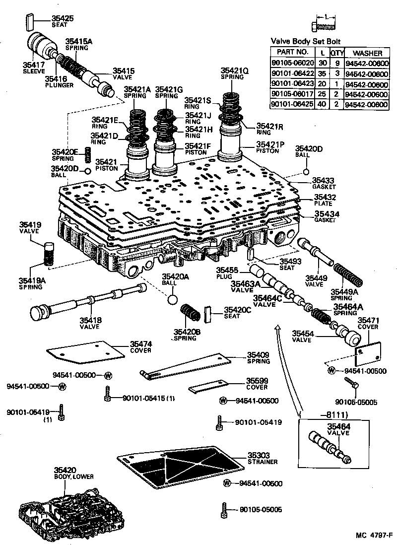  CARINA FR |  VALVE BODY OIL STRAINER ATM