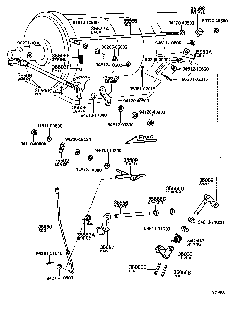  CENTURY |  THROTTLE LINK VALVE LEVER ATM