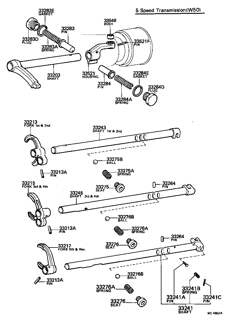  CRESTA |  GEAR SHIFT FORK LEVER SHAFT MTM