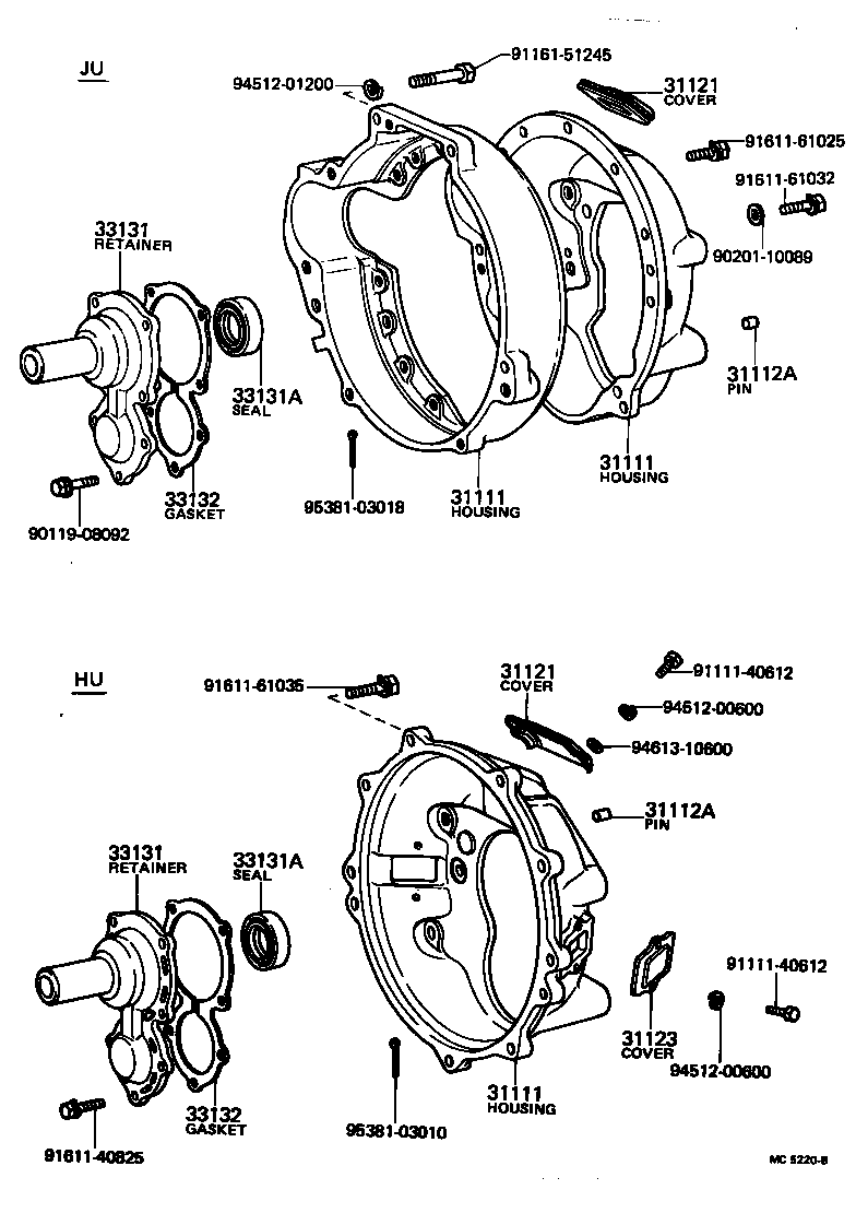  DYNA TOYOACE |  CLUTCH HOUSING TRANSMISSION CASE MTM