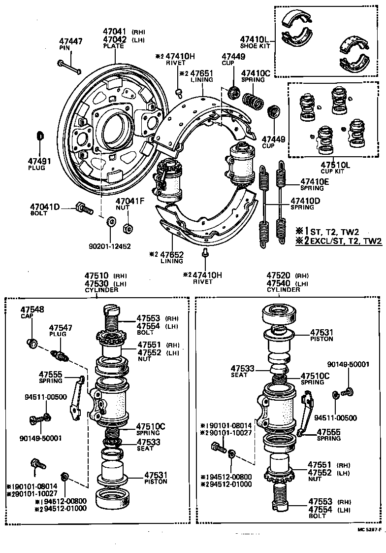  DYNA TOYOACE |  FRONT DRUM BRAKE WHEEL CYLINDER BACKING PLATE