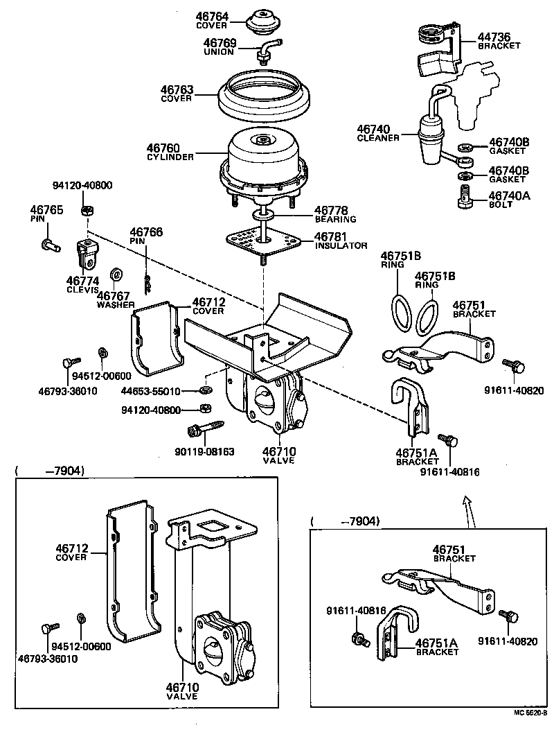 DYNA TOYOACE |  EXHAUST BRAKE ASSEMBLY VACUUM CYLINDER
