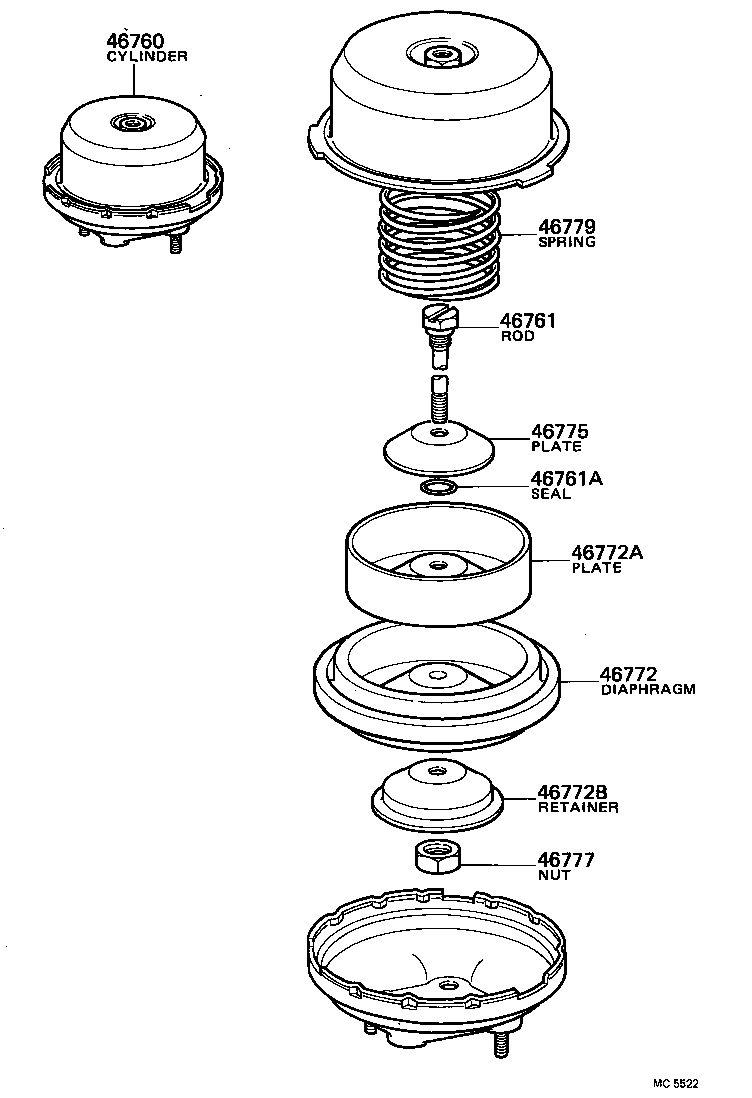  DYNA |  EXHAUST BRAKE ASSEMBLY VACUUM CYLINDER