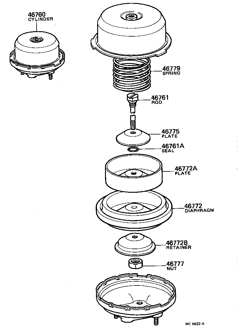  COASTER |  EXHAUST BRAKE ASSEMBLY VACUUM CYLINDER