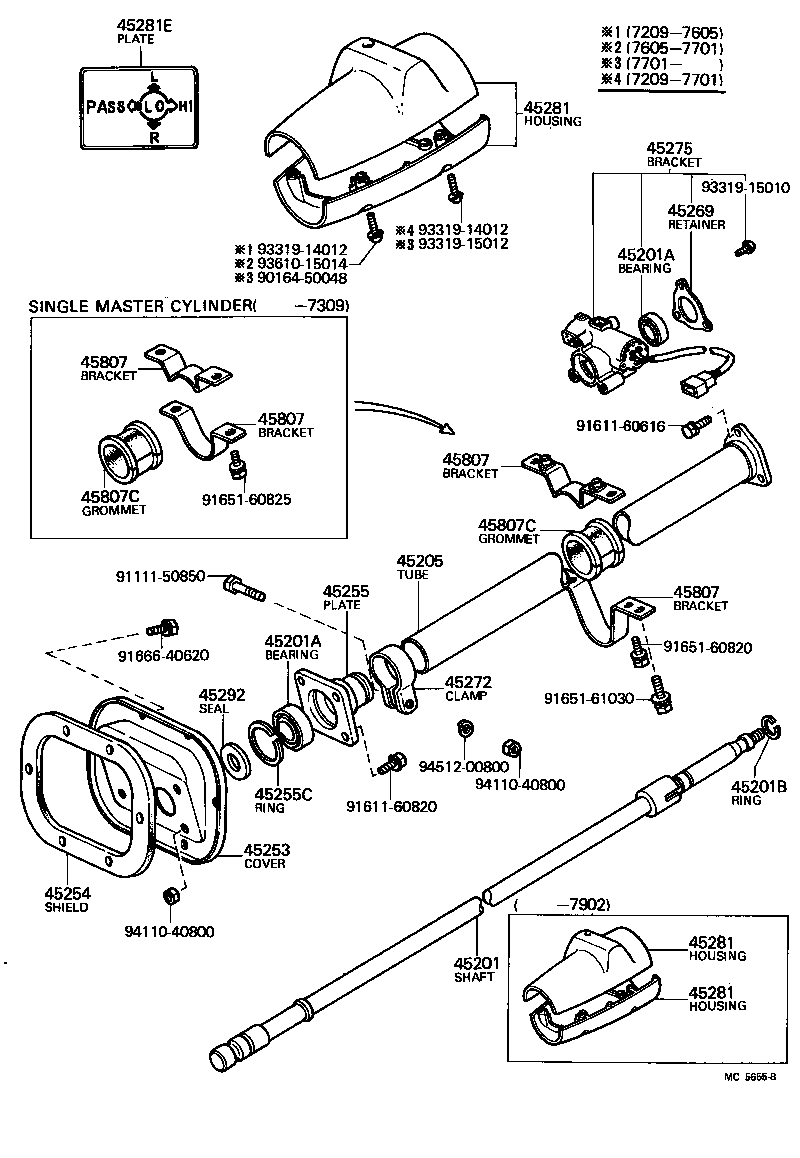  LAND CRUISER VAN |  STEERING COLUMN SHAFT