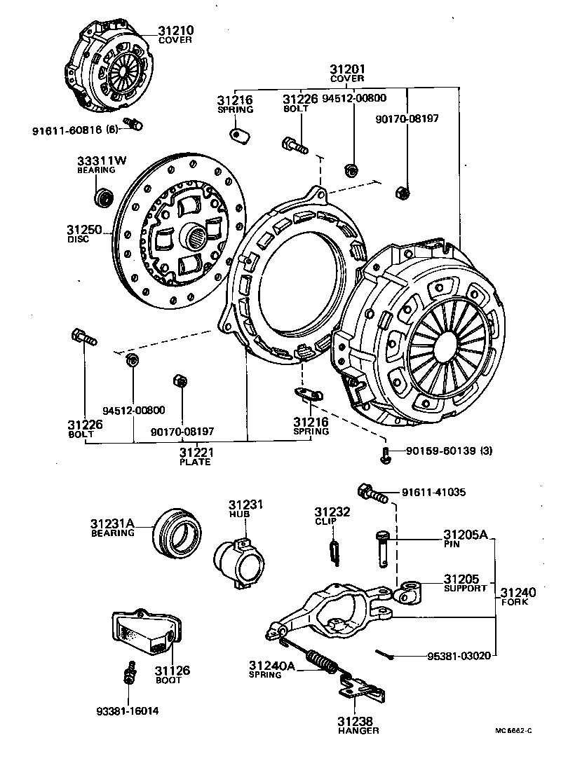  TOWN MASTERACE V WG |  CLUTCH RELEASE FORK