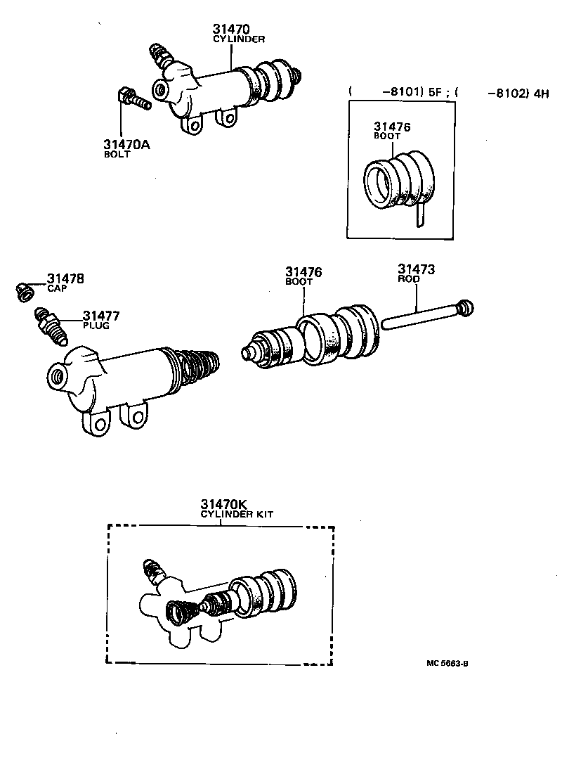  TOWN MASTERACE V WG |  CLUTCH RELEASE CYLINDER