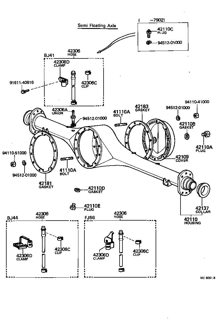  LAND CRUISER VAN |  REAR AXLE HOUSING DIFFERENTIAL