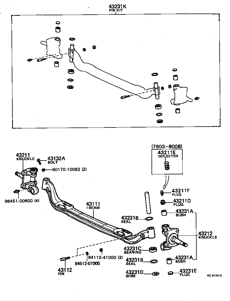  STOUT |  FRONT AXLE ARM STEERING KNUCKLE