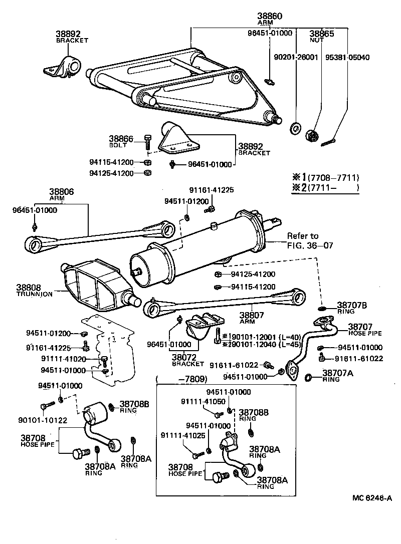  DYNA |  HOIST CYLINDER TRUNNION LIFT ARM