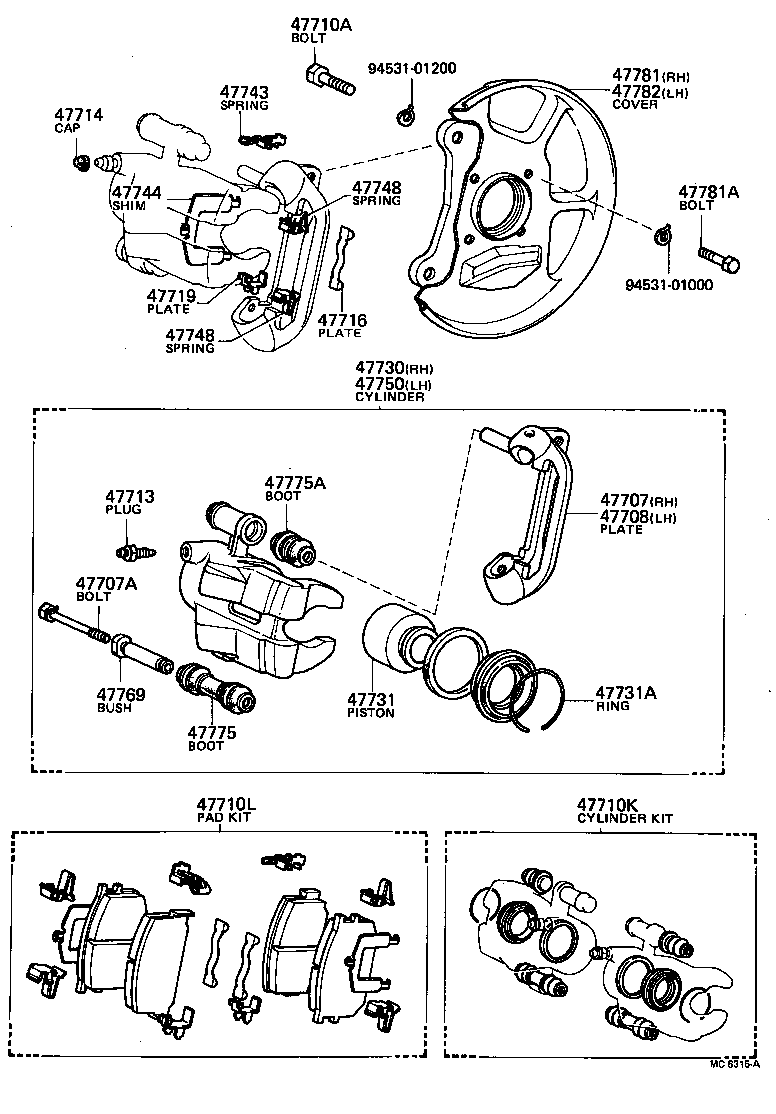  SPRINTER |  FRONT DISC BRAKE CALIPER DUST COVER