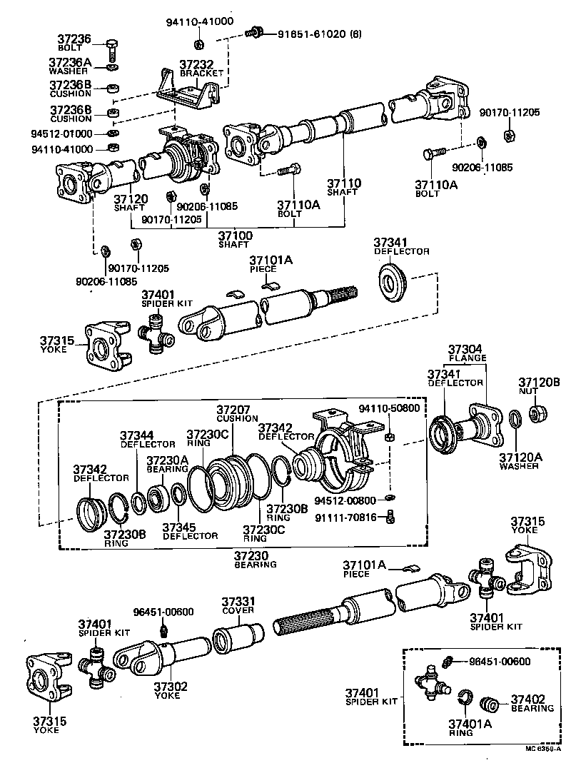  COASTER |  PROPELLER SHAFT UNIVERSAL JOINT