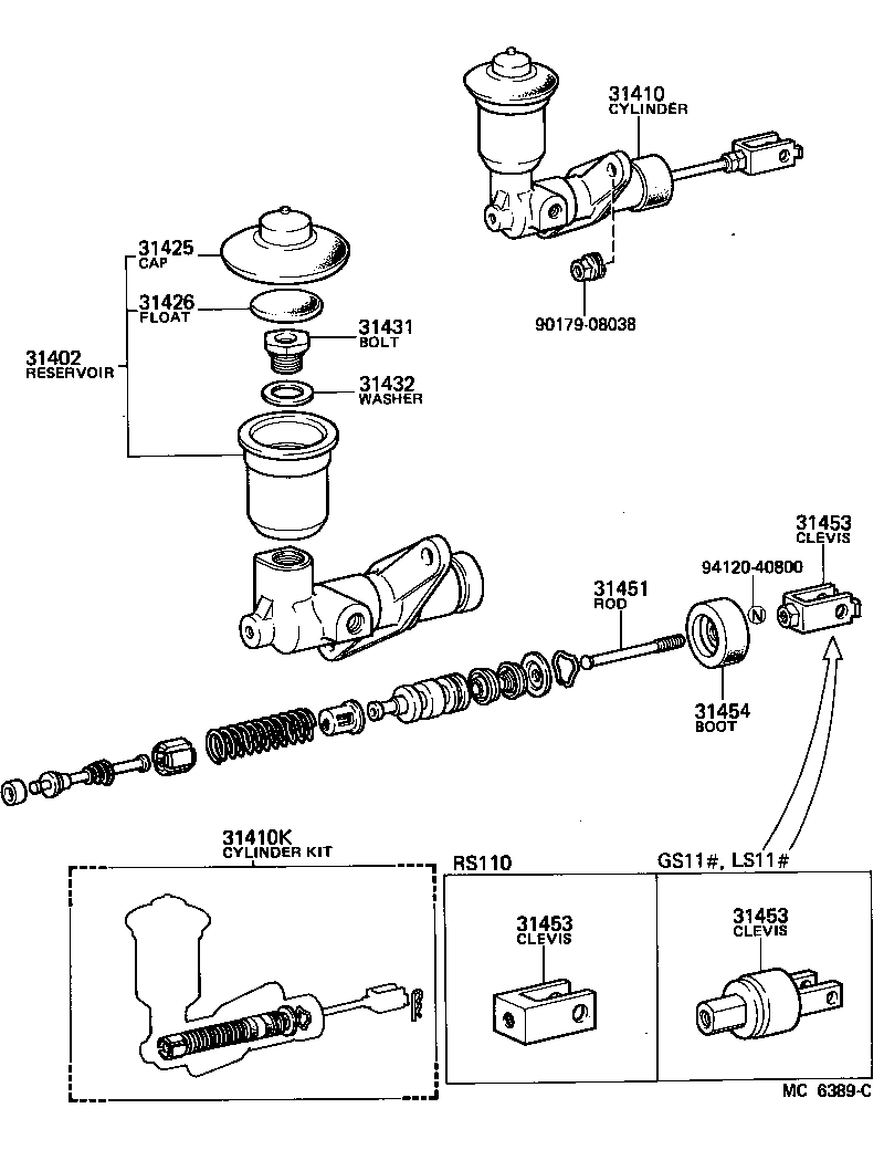  CROWN |  CLUTCH MASTER CYLINDER