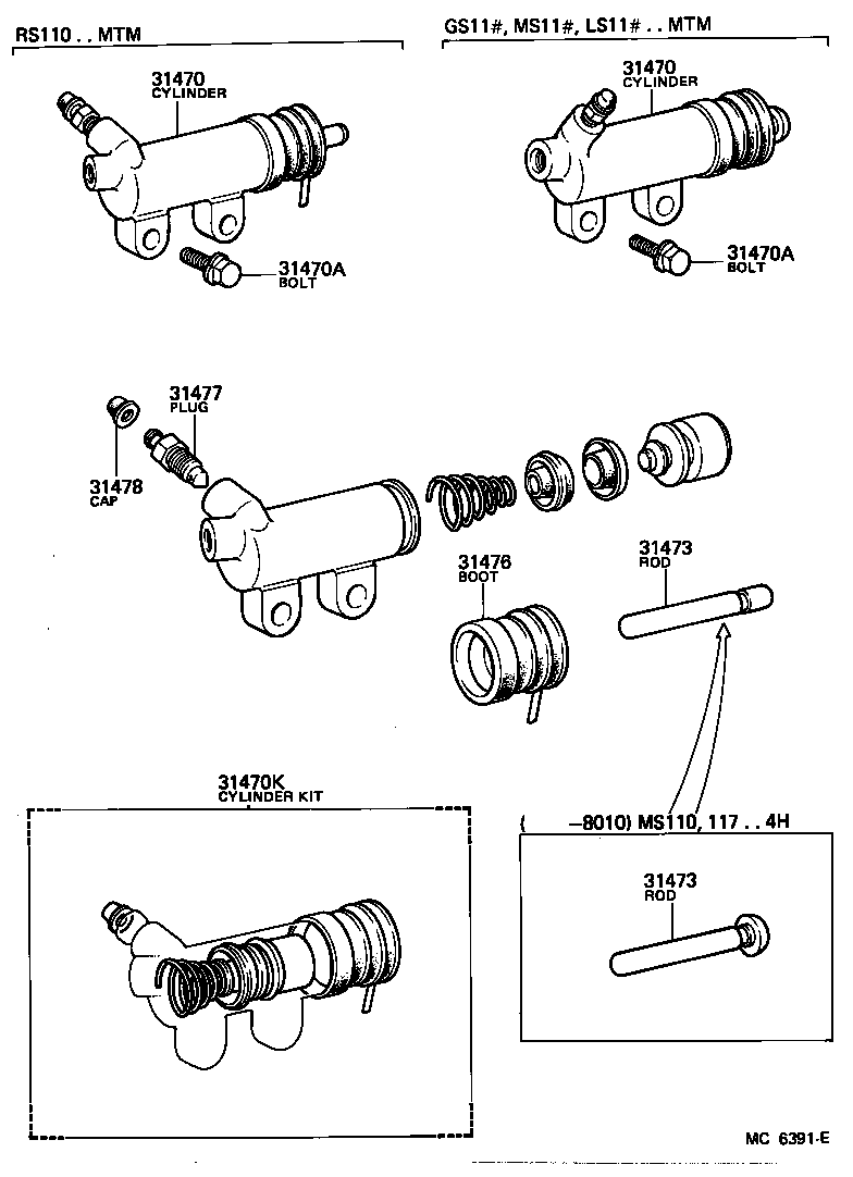  CROWN |  CLUTCH RELEASE CYLINDER