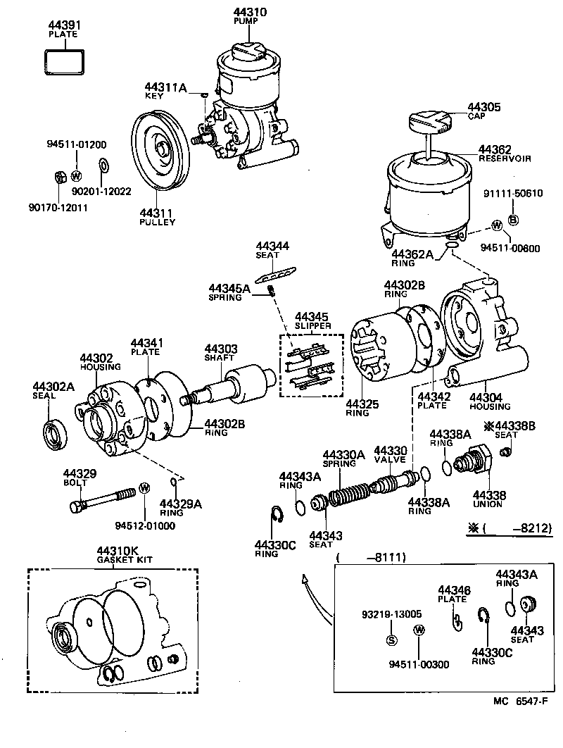  CROWN |  VANE PUMP RESERVOIR POWER STEERING