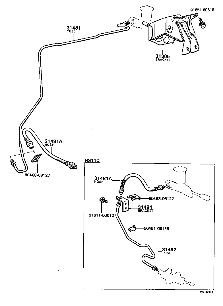  CROWN |  CLUTCH PEDAL FLEXIBLE HOSE