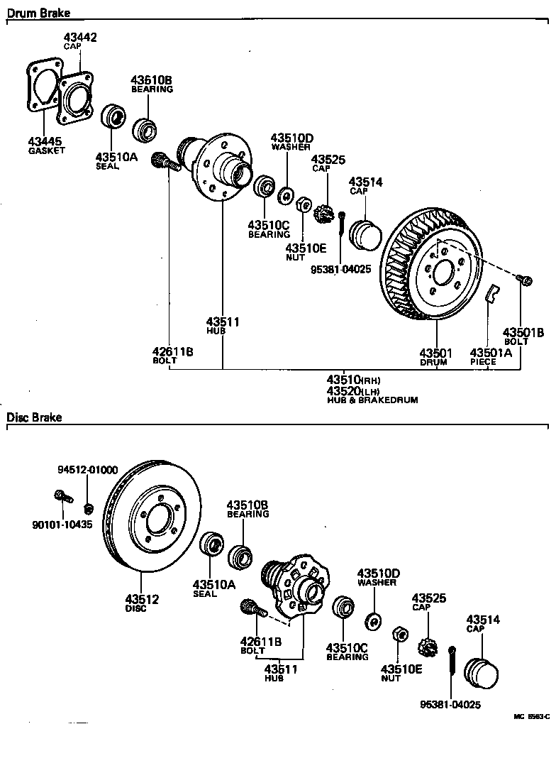  CROWN |  FRONT AXLE HUB