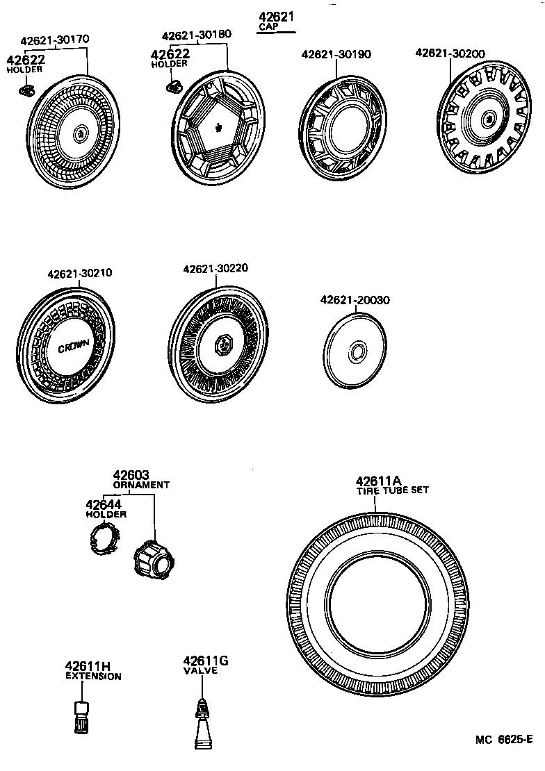  CROWN |  DISC WHEEL WHEEL CAP