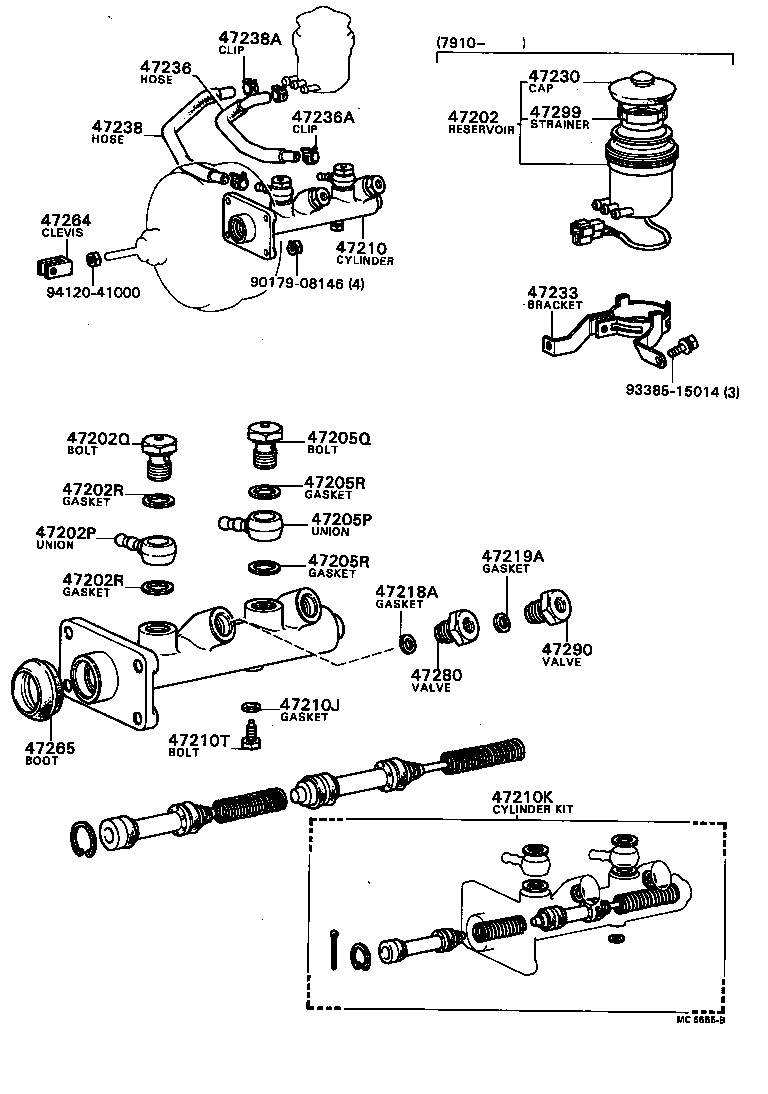  TOWN MASTERACE V WG |  BRAKE MASTER CYLINDER