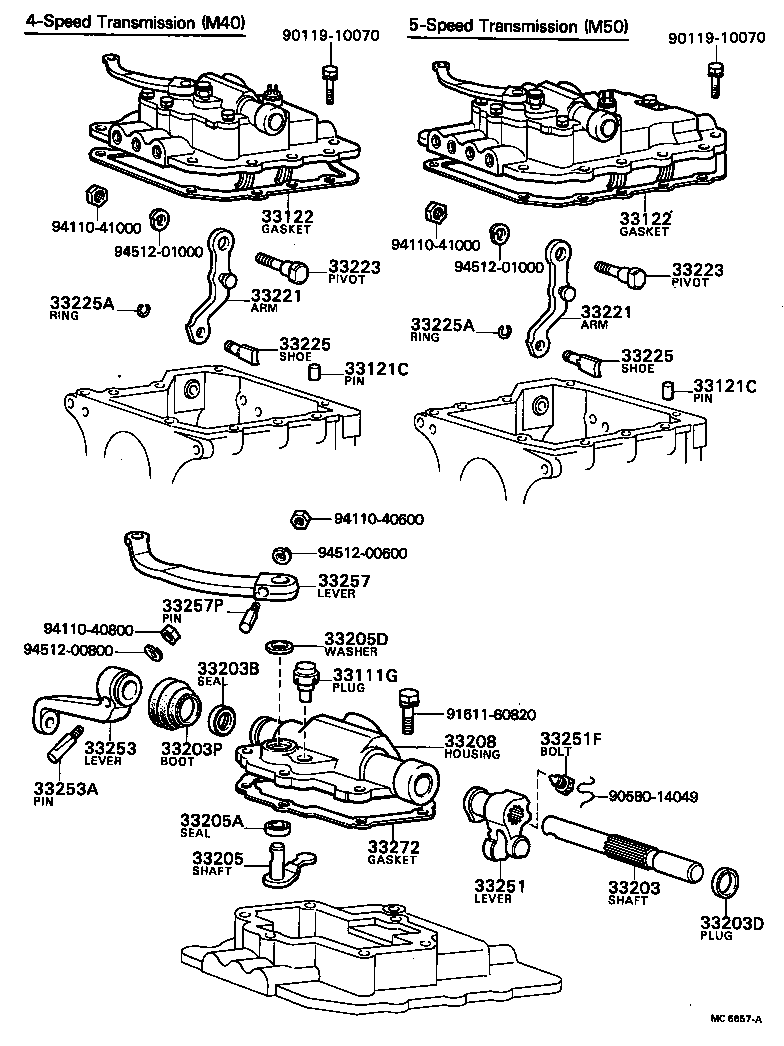  COASTER |  GEAR SHIFT FORK LEVER SHAFT MTM