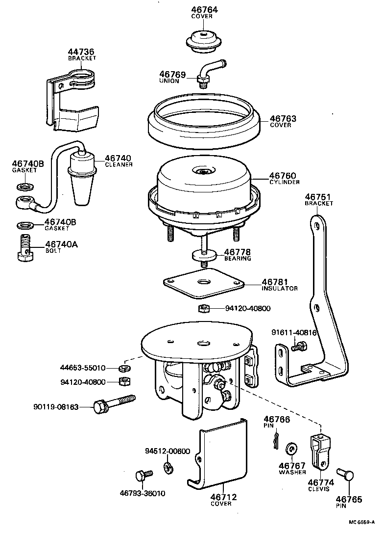  COASTER |  EXHAUST BRAKE ASSEMBLY VACUUM CYLINDER
