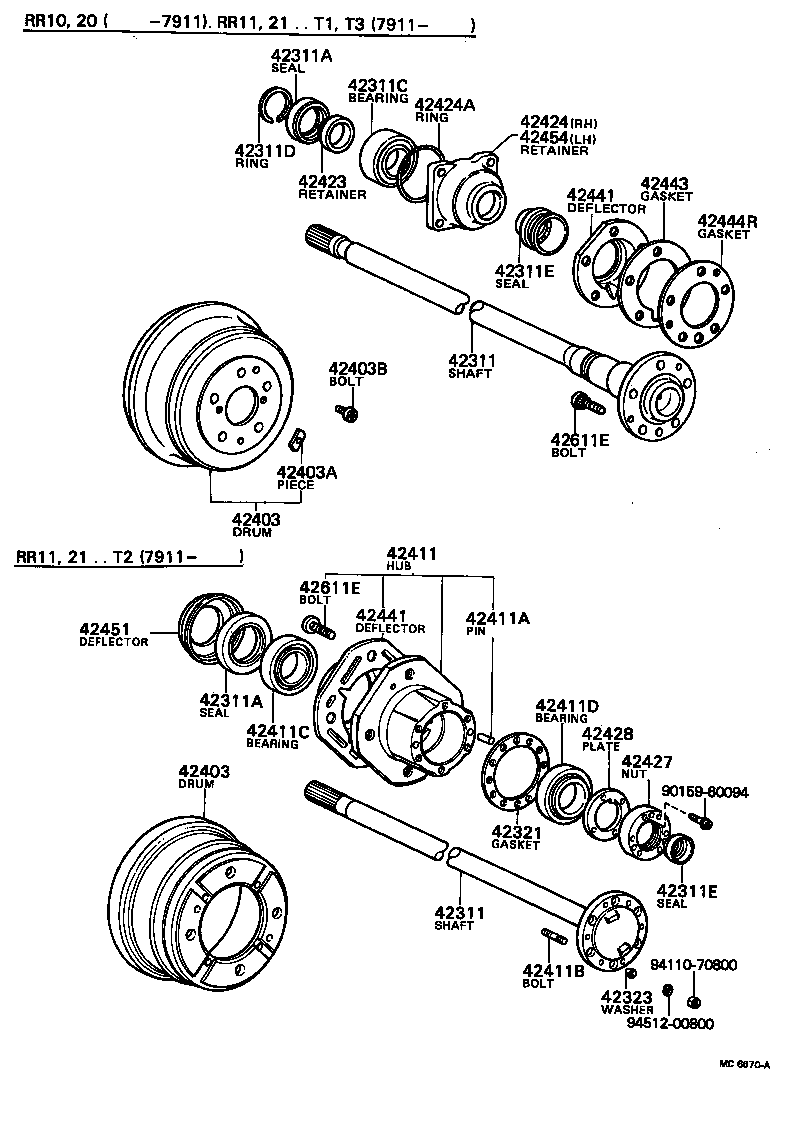  TOWN MASTERACE V WG |  REAR AXLE SHAFT HUB