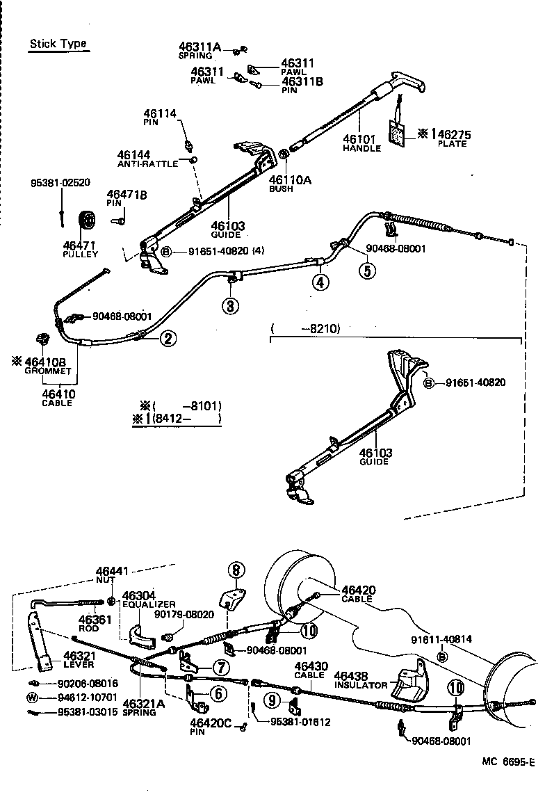  LITE TOWNACE TRUCK |  PARKING BRAKE CABLE