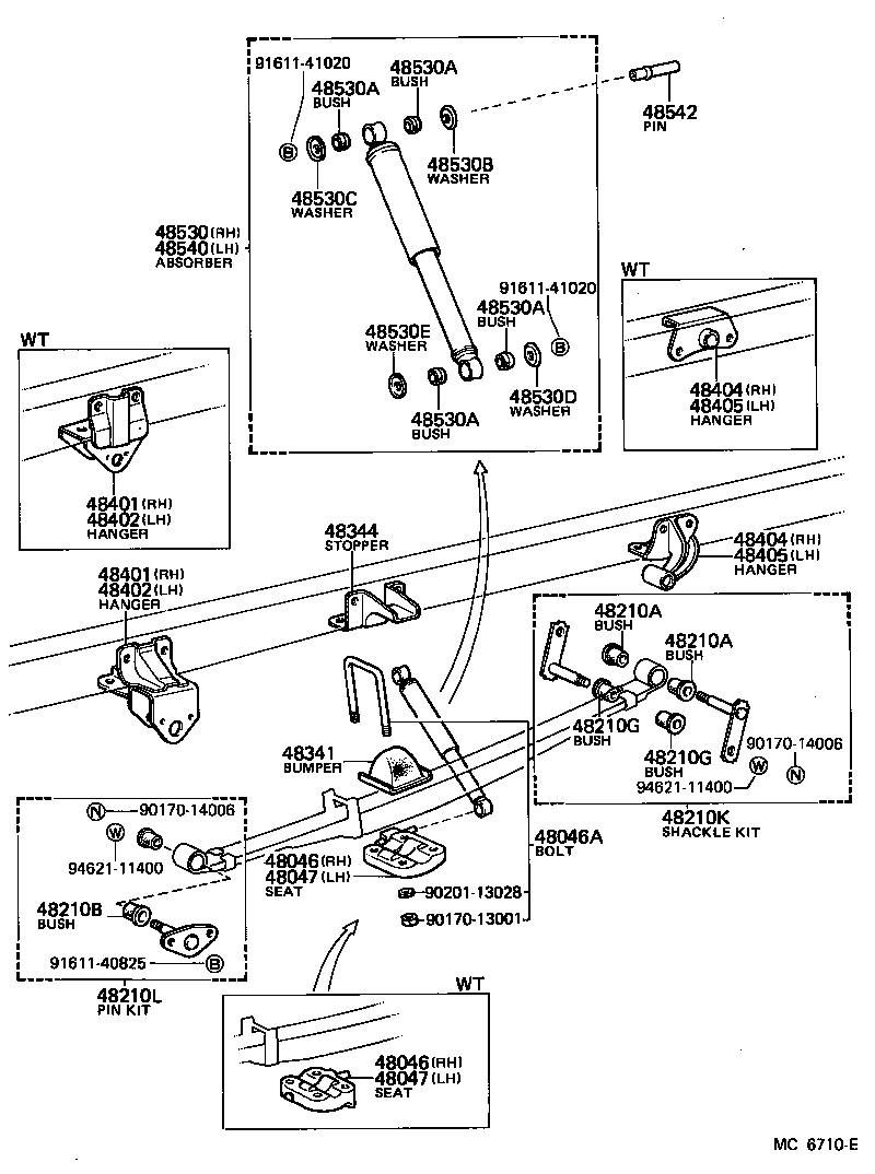  LITE TOWNACE TRUCK |  REAR SPRING SHOCK ABSORBER