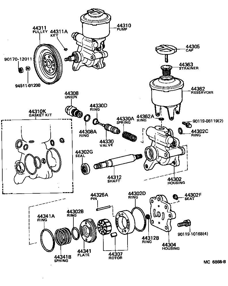  CRESTA |  VANE PUMP RESERVOIR POWER STEERING