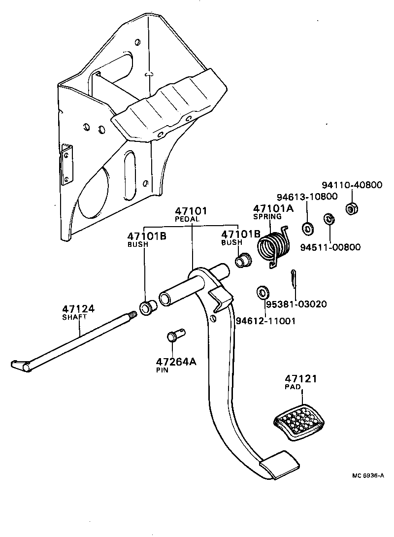  BLIZZARD |  BRAKE PEDAL BRACKET