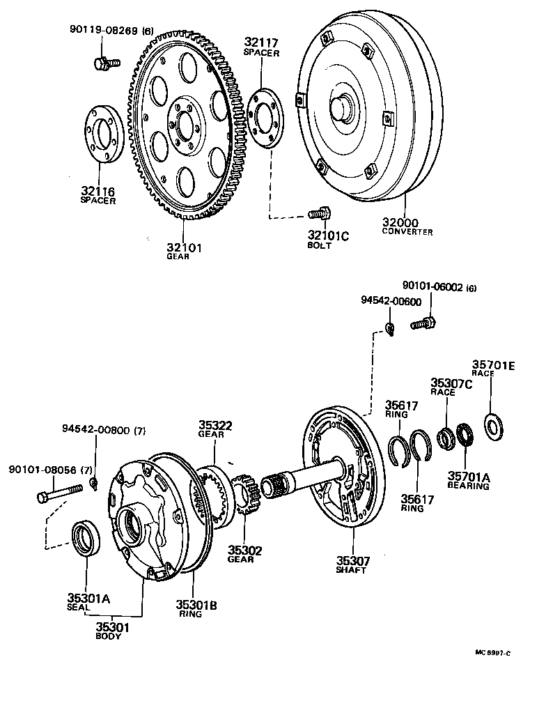  CENTURY |  TORQUE CONVERTER FRONT OIL PUMP CHAIN ATM