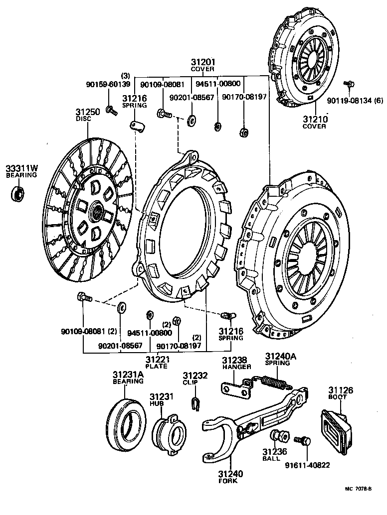  DYNA TOYOACE |  CLUTCH RELEASE FORK