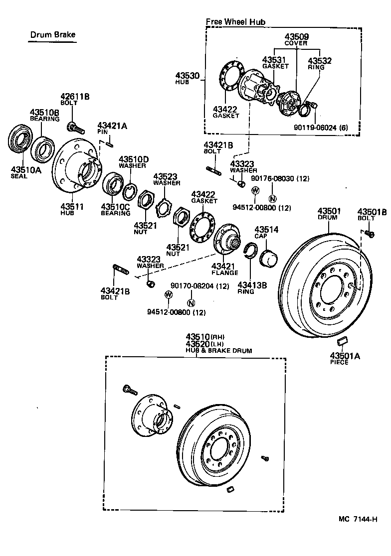  LAND CRUISER VAN |  FRONT AXLE HUB