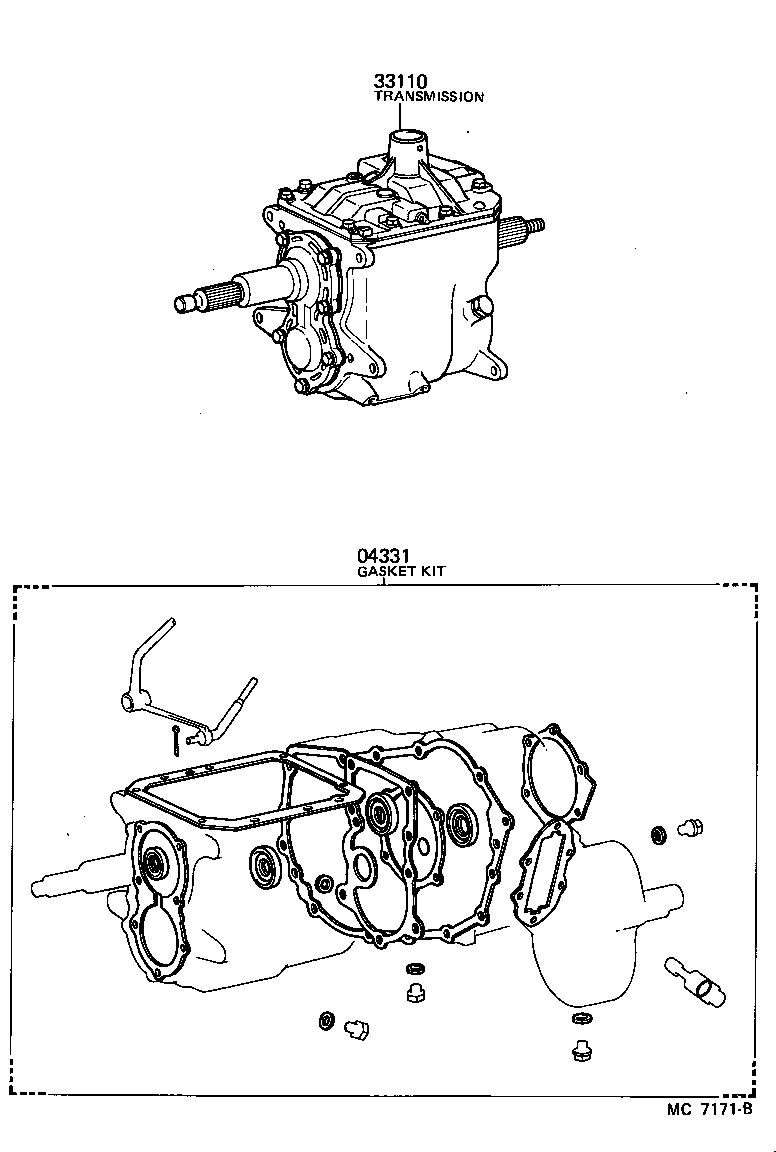  LAND CRUISER VAN |  TRANSAXLE OR TRANSMISSION ASSY GASKET KIT MTM