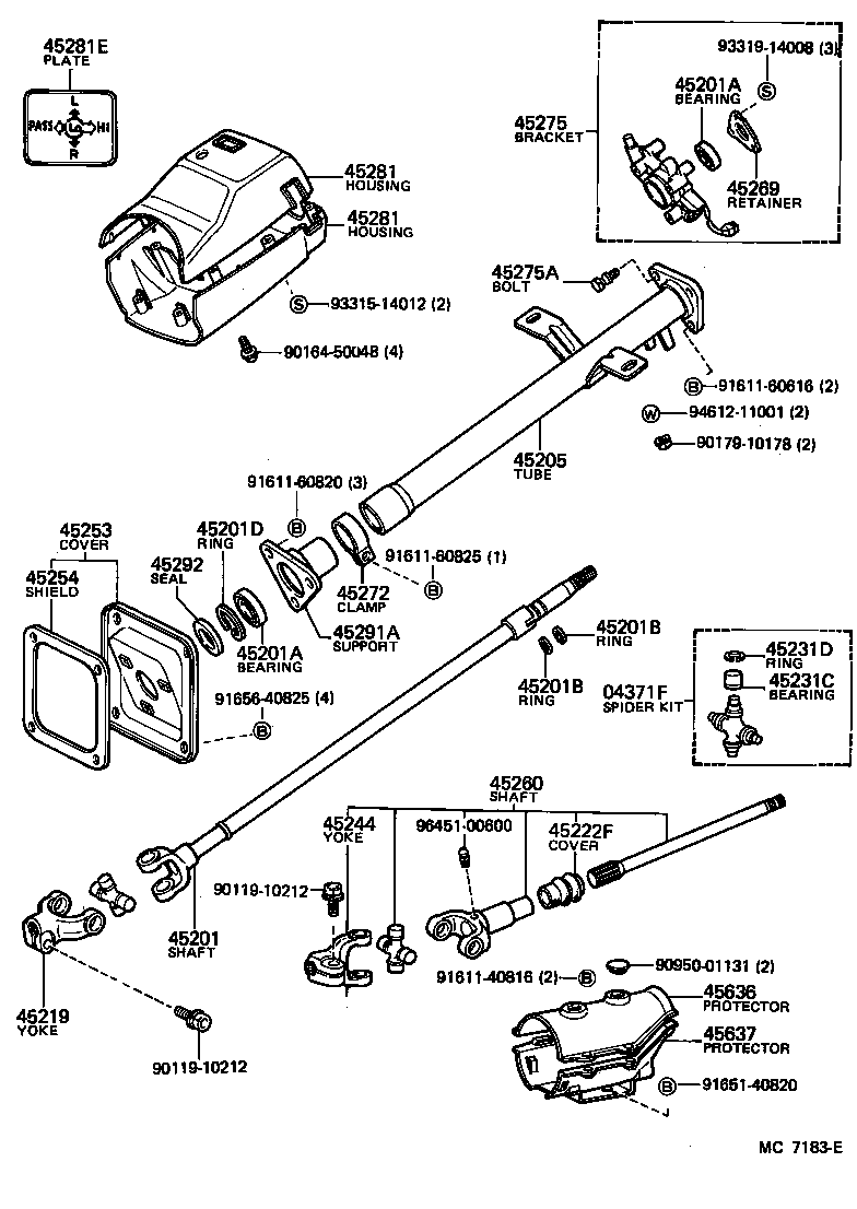 LAND CRUISER VAN |  STEERING COLUMN SHAFT