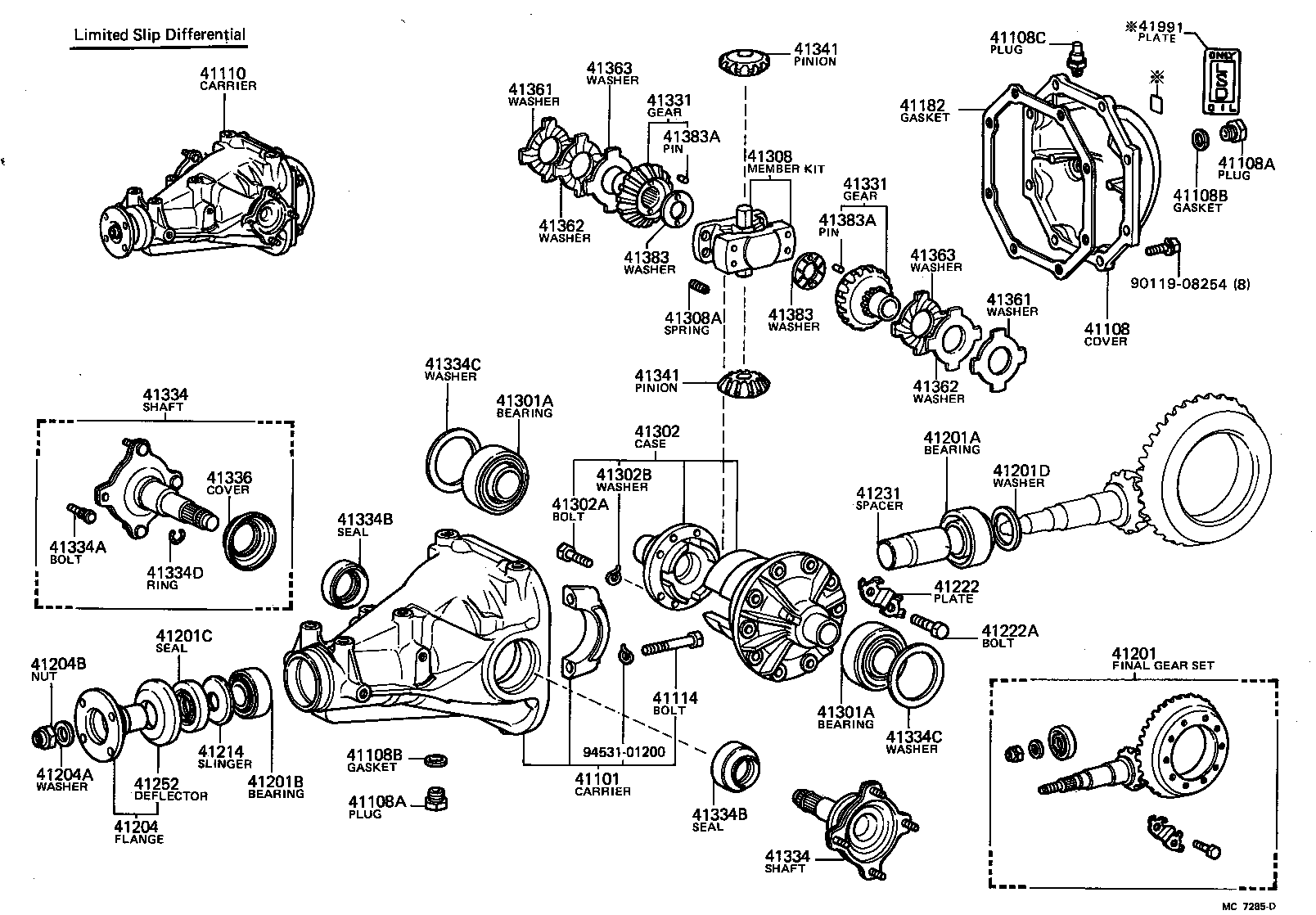  CARINA FR |  REAR AXLE HOUSING DIFFERENTIAL