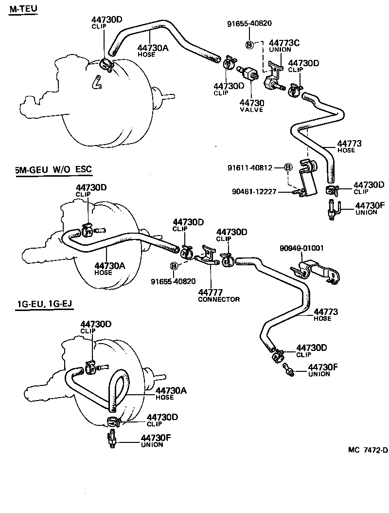  CROWN |  BRAKE BOOSTER VACUUM TUBE