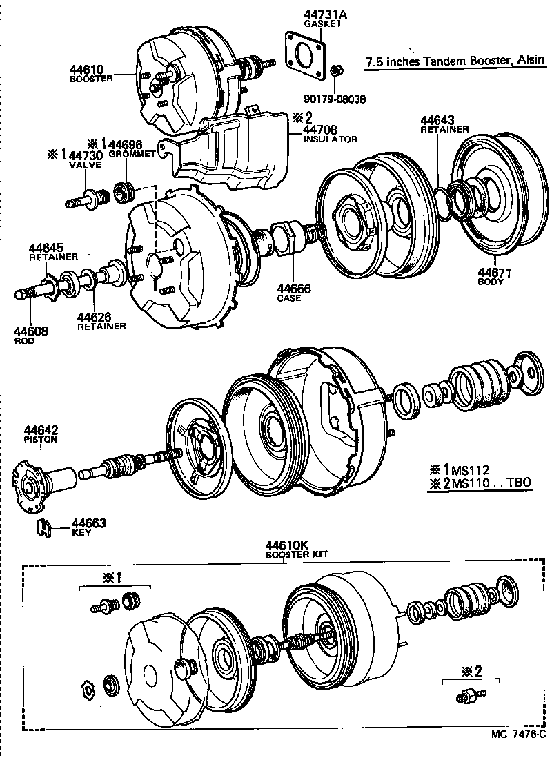  CROWN |  BRAKE BOOSTER VACUUM TUBE