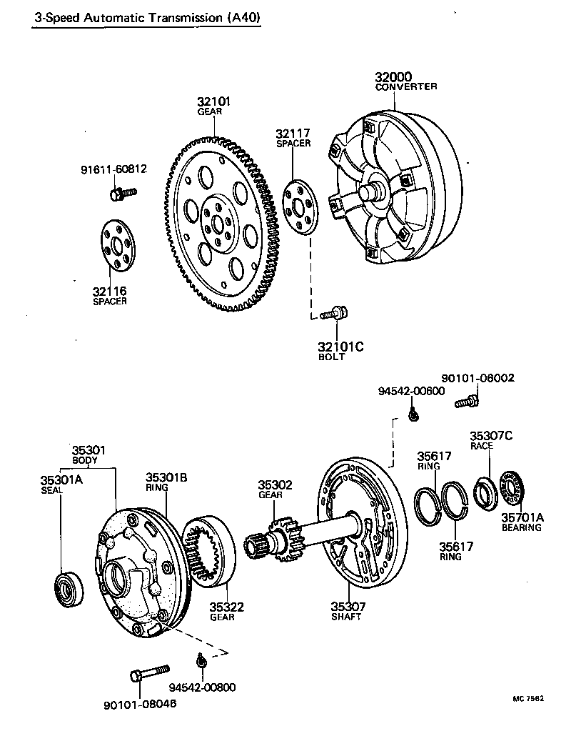  TOWN MASTERACE V WG |  TORQUE CONVERTER FRONT OIL PUMP CHAIN ATM