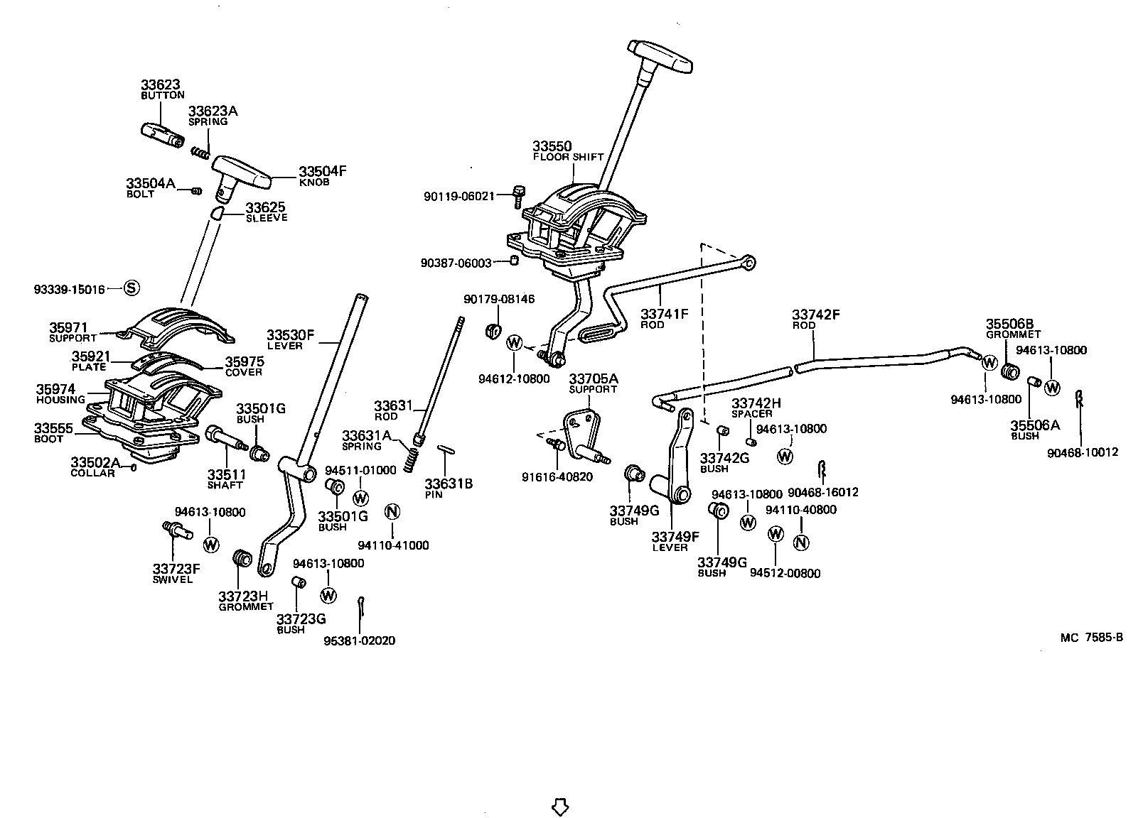  LITE TOWNACE TRUCK |  SHIFT LEVER RETAINER