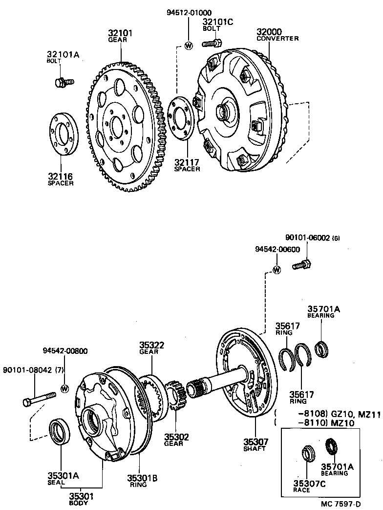 SOARER | TORQUE CONVERTER FRONT OIL PUMP CHAIN ATM