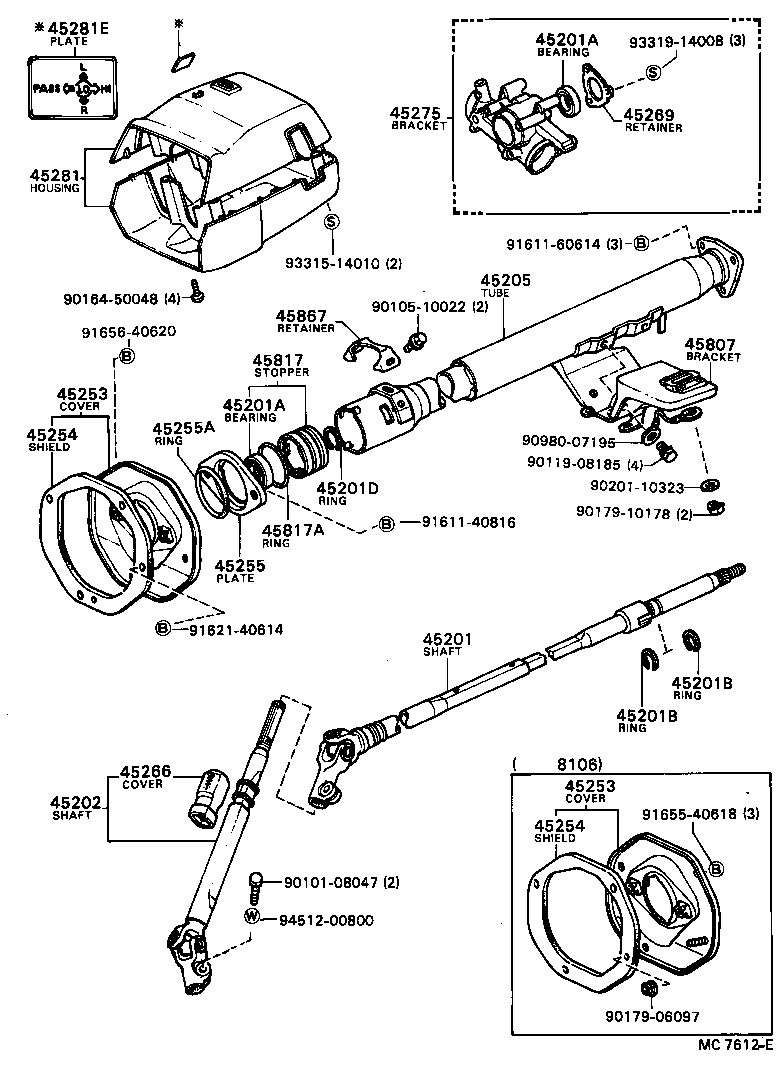  SOARER |  STEERING COLUMN SHAFT