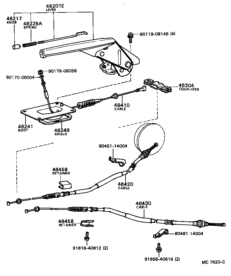  SOARER |  PARKING BRAKE CABLE