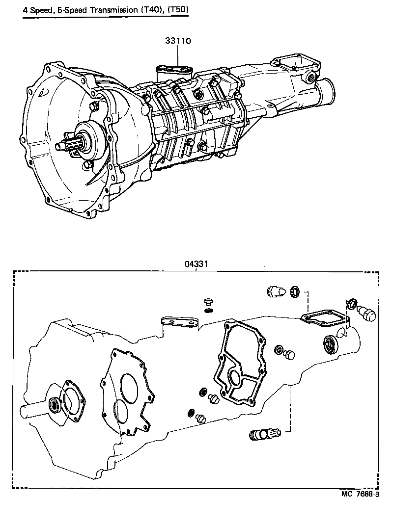  CARINA FR |  TRANSAXLE OR TRANSMISSION ASSY GASKET KIT MTM