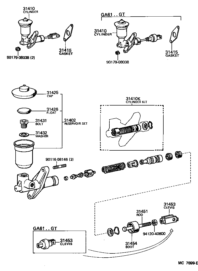  CELICA |  CLUTCH MASTER CYLINDER