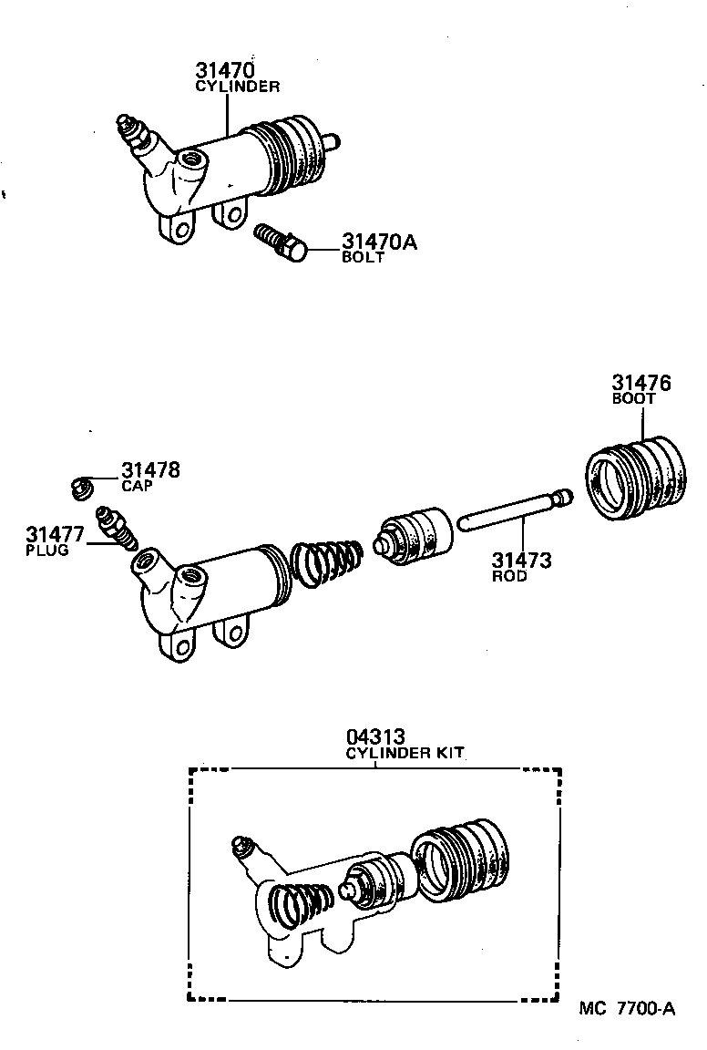  CARINA FR |  CLUTCH RELEASE CYLINDER