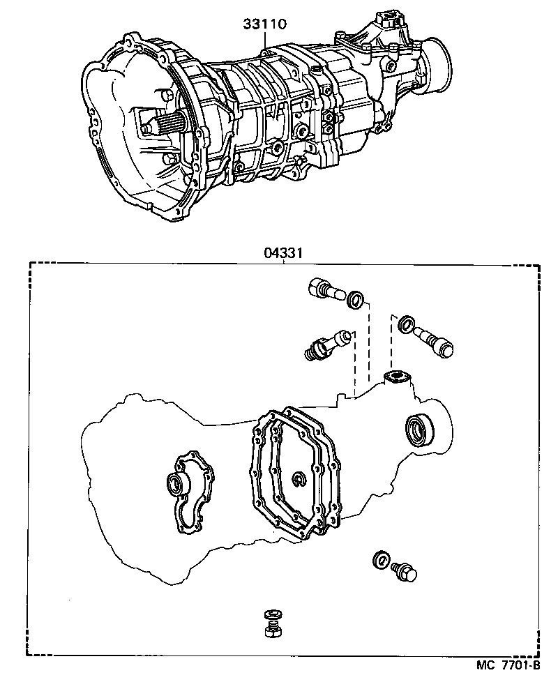  CARINA FR |  TRANSAXLE OR TRANSMISSION ASSY GASKET KIT MTM