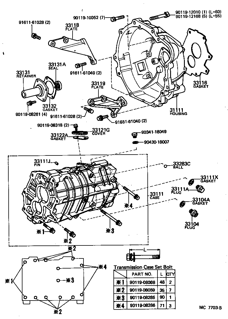 CARINA FR | CLUTCH HOUSING TRANSMISSION CASE MTM