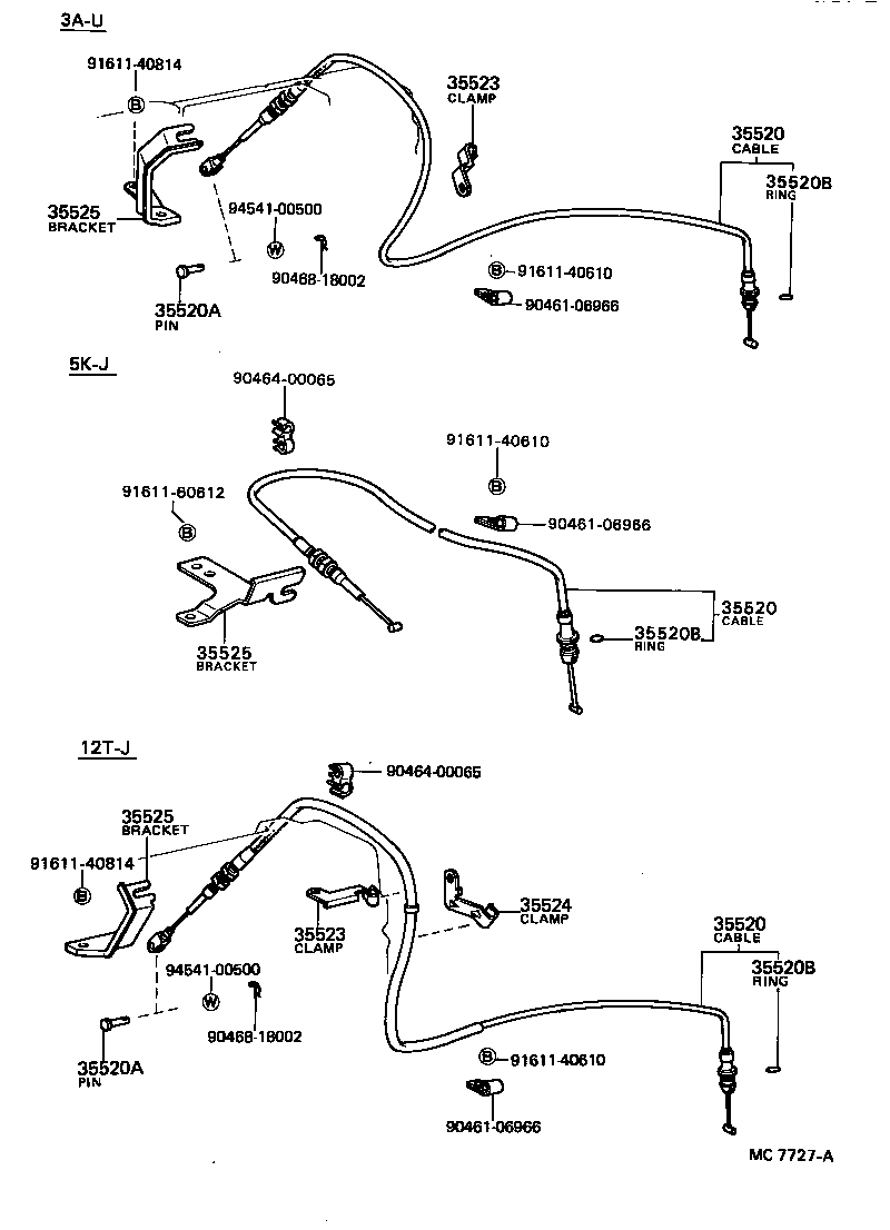  CARINA FR |  THROTTLE LINK VALVE LEVER ATM