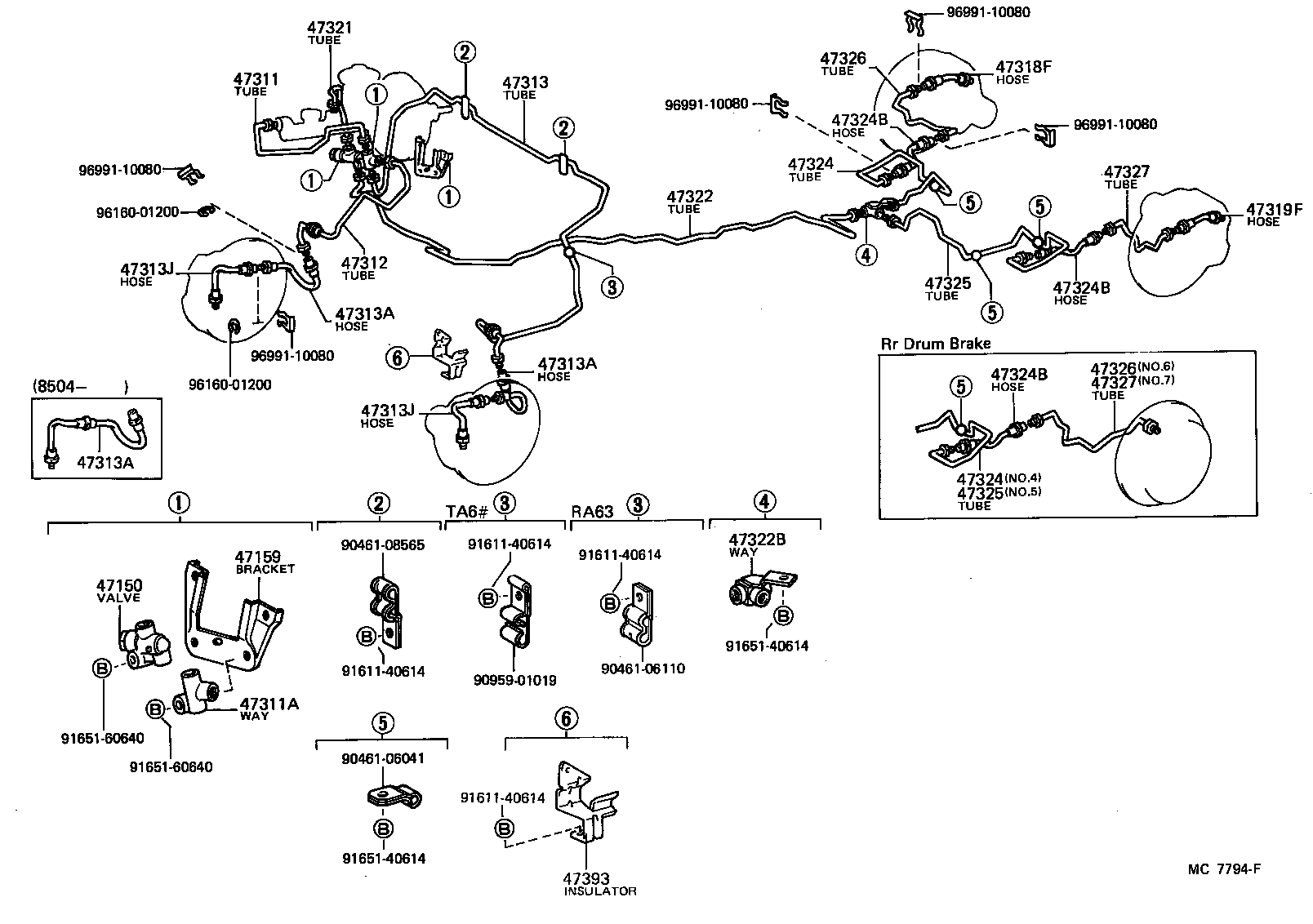  CELICA |  BRAKE TUBE CLAMP